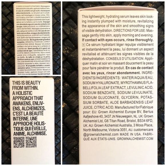 GROWN ALCHEMIST - NWT - Instant Smoothing Serum Hyaluronic Acid/0.84 fl. oz. - Picture 11 of 12